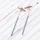 Turkish Micro Turquoise Long Sterling Silver Earrings Turkish Micro Turquoise Long Sterling Silver Earrings