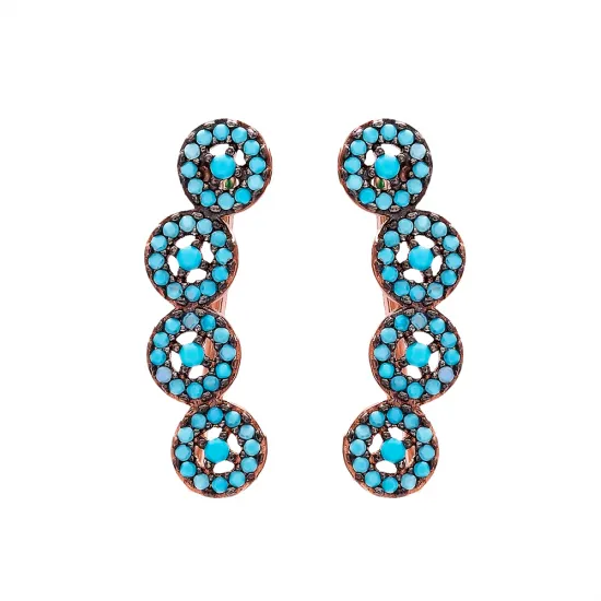 Turkish 925 Sterling Silver Micro Turquoise Earrings Turkish 925 Sterling Silver Micro Turquoise Earrings