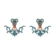 Turkish Micro Turquoise Earrings in Silver | 925 Sterling Silver Wholesale | Sade Silver Turkish Micro Turquoise Earrings in Silver - Sade 925 Silver Jewelry