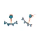Made in Turkey Micro Turquoise Silver Earrings - Sade 925 Silver Jewelry