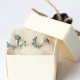 Made in Turkey Micro Turquoise Silver Earrings - Sade 925 Silver Jewelry