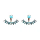 Turkish Handcrafted Micro Turquoise Silver Earrings
