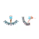 Turkish Handcrafted Micro Turquoise Silver Earrings