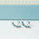 Turkish Handcrafted Micro Turquoise Silver Earrings