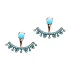 Turkish Handcrafted Micro Turquoise Silver Earrings