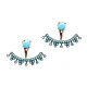 Turkish Handcrafted Micro Turquoise Silver Earrings