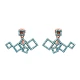 Micro Turquoise Sterling Silver Earrings Made in Turkey
