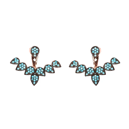 Turkish Micro Turquoise 925 Silver Earrings Wholesale Turkish Micro Turquoise 925 Silver Earrings Wholesale