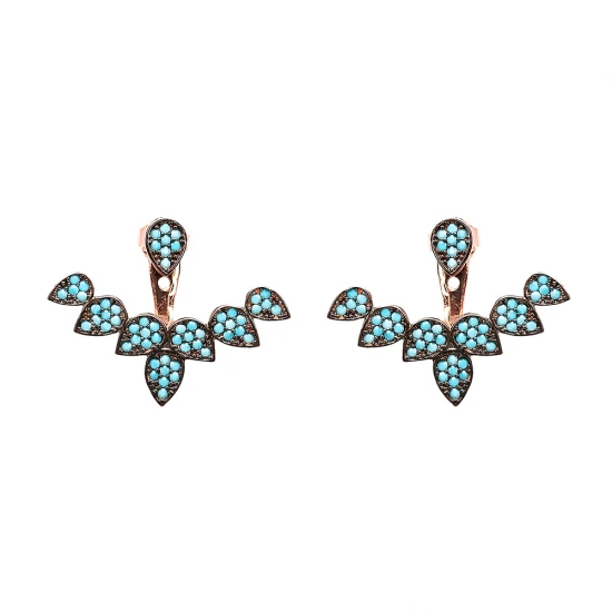 Turkish Micro Turquoise 925 Silver Earrings Wholesale