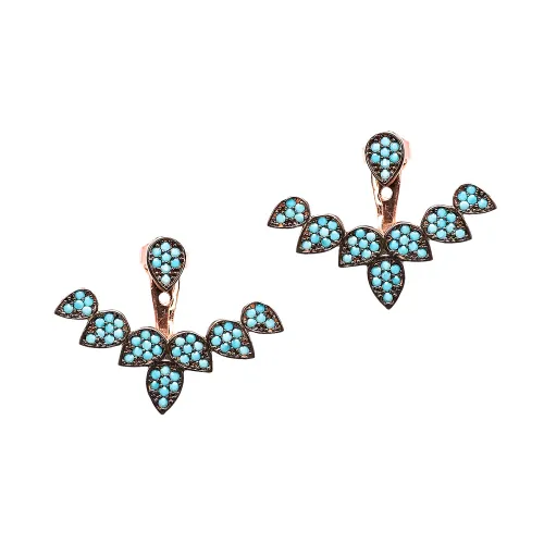 Turkish Micro Turquoise 925 Silver Earrings Wholesale