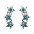 Turkish Sterling Silver Micro Turquoise Star Earrings
