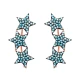Turkish Sterling Silver Micro Turquoise Star Earrings Turkish Sterling Silver Micro Turquoise Star Earrings