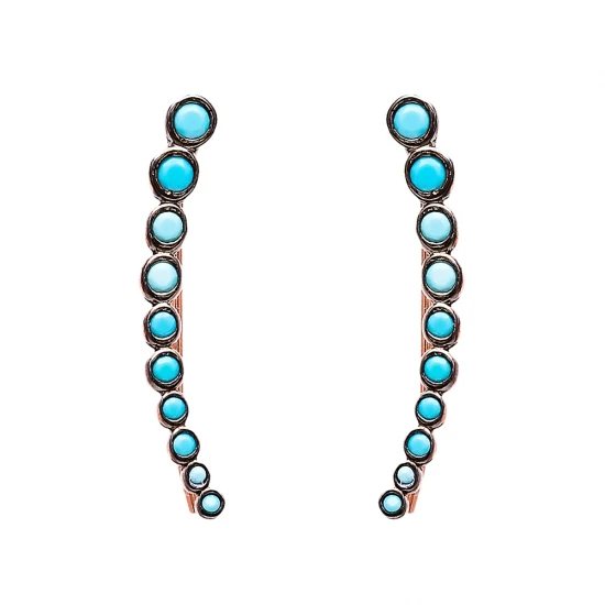 Turkish Sterling Silver Micro Turquoise Earrings