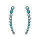 Turkish Sterling Silver Micro Turquoise Earrings