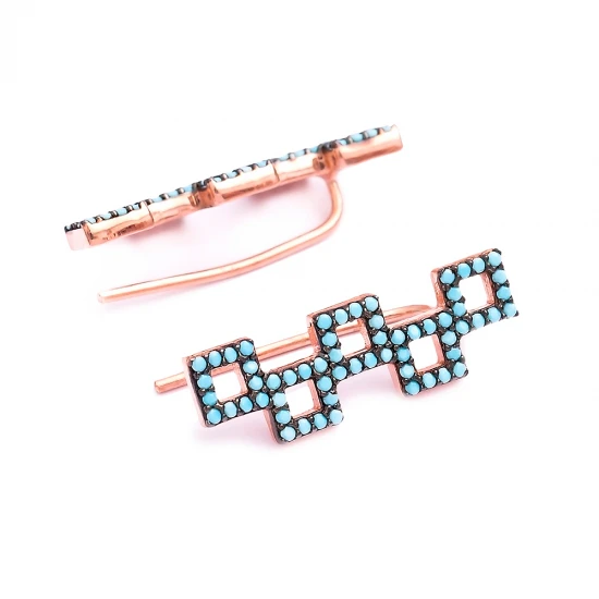 Turkish Wholesale Micro Turquoise Silver Earrings Turkish Wholesale Micro Turquoise Silver Earrings