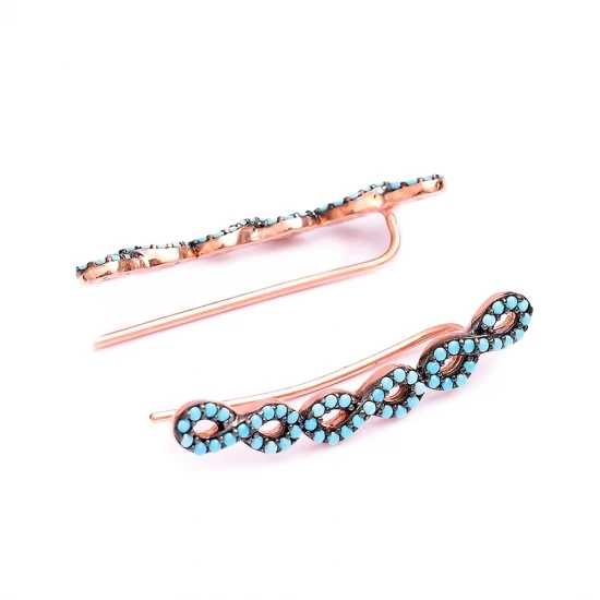 Turkish Handmade Micro Turquoise Silver Earrings