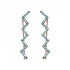 Turkish Micro Turquoise Zigzag Sterling Silver Earrings