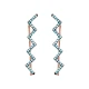 Turkish Micro Turquoise Zigzag Sterling Silver Earrings Turkish Micro Turquoise Zigzag Sterling Silver Earrings