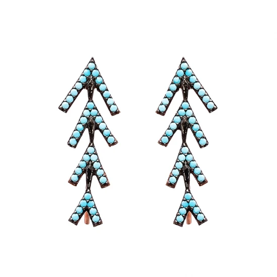 Turkish Micro Turquoise Silver Earrings Wholesale Turkish Micro Turquoise Silver Earrings Wholesale