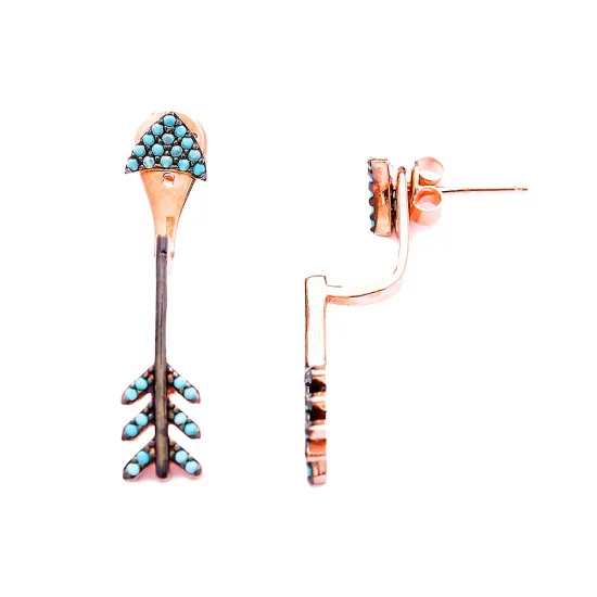 Made in Turkey 925 Silver Micro Turquoise Earrings