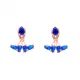 Turkish Blue Marquise Fan CZ Silver Ear Jackets Turkish Blue Marquise Fan CZ Silver Ear Jackets
