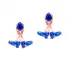 Turkish Blue Marquise Fan CZ Silver Ear Jackets