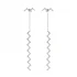 Turkish Wavy And Zigzag Long Sterling Silver Earrings