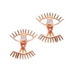 Turkish Clear Double Eye Sterling Silver Ear Jackets | 925 Sterling Silver Wholesale | Sade Silver Turkish Clear Double Eye Sterling Silver Ear Jackets - Sade 925 Silver Jewelry