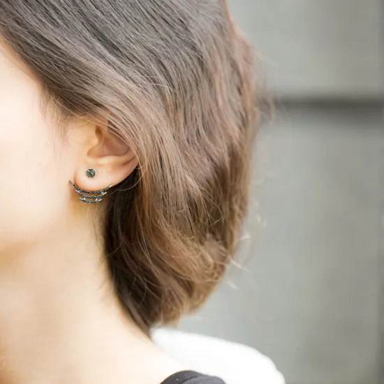Minimalist Design Ear Jackets Turkish Wholesale Sterling Silver Earring Minimalist Design Ear Jackets Turkish Wholesale Sterling Silver Earring