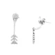 Turkish Clear Arrow CZ 925 Sterling Silver Ear Jackets Turkish Clear Arrow CZ 925 Sterling Silver Ear Jackets