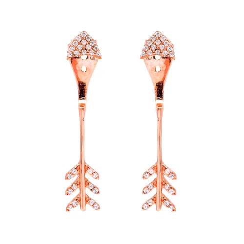 Turkish Clear Arrow CZ 925 Sterling Silver Ear Jackets