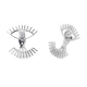 Turkish Clear Double Eye 925 Silver Ear Jackets - Sade 925 Silver Jewelry