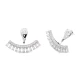 Turkish Clear Fringe CZ Sterling Silver Ear Jackets - Sade 925 Silver Jewelry
