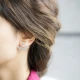 Turkish Clear Fringe CZ Sterling Silver Ear Jackets - Sade 925 Silver Jewelry