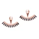 Turkish Black Fringe CZ Sterling Silver Ear Jackets Turkish Black Fringe CZ Sterling Silver Ear Jackets