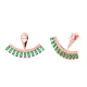 Turkish Green Fringe CZ Sterling Silver Ear Jackets Turkish Green Fringe CZ Sterling Silver Ear Jackets