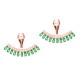 Turkish Green Fringe CZ Sterling Silver Ear Jackets Turkish Green Fringe CZ Sterling Silver Ear Jackets