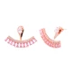 Turkish Pink Fringe CZ Sterling Silver Ear Jackets Turkish Pink Fringe CZ Sterling Silver Ear Jackets