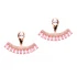 Turkish Pink Fringe CZ Sterling Silver Ear Jackets
