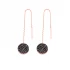 Turkish Ear Thread Circle Shape Chain Silver Earrings