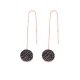 Turkish Ear Thread Circle Shape Chain Silver Earrings Turkish Ear Thread Circle Shape Chain Silver Earrings