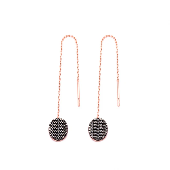 Turkish Ear Thread Chain Silver Earrings Turkish Ear Thread Chain Silver Earrings