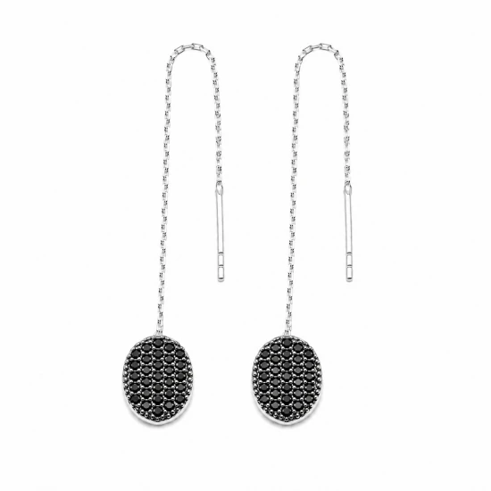 Turkish Ear Thread Chain Silver Earrings Turkish Ear Thread Chain Silver Earrings