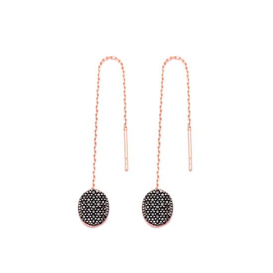 Turkish Ear Thread Chain Silver Earrings - Sade 925 Silver Jewelry