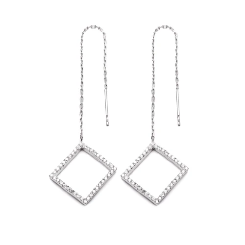 Turkish Ear Thread Chain Sterling Silver Earrings Turkish Ear Thread Chain Sterling Silver Earrings
