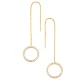 Turkish Silver Ear Thread Circle Shape Chain Earrings Turkish Silver Ear Thread Circle Shape Chain Earrings