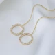 Turkish Silver Ear Thread Circle Shape Chain Earrings Turkish Silver Ear Thread Circle Shape Chain Earrings