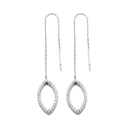 Turkish Silver Ear Thread Chain Earrings Turkish Silver Ear Thread Chain Earrings