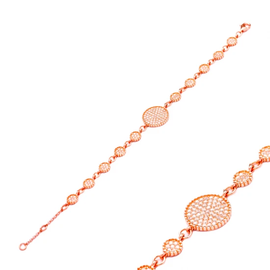 Turkish CZ Circle 925 Sterling Silver Bracelet