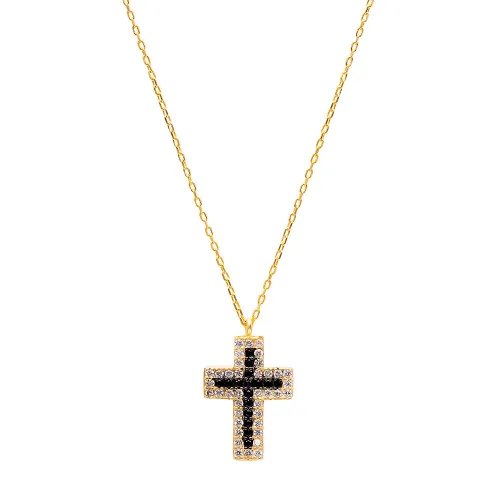Turkish Cubic CZ Cross Sterling Silver Pendant